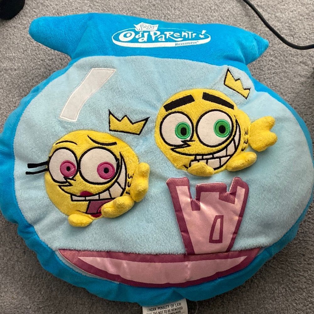This pillow is amazing from the Fairly OddParents blue 3-D fishbowl shaped.